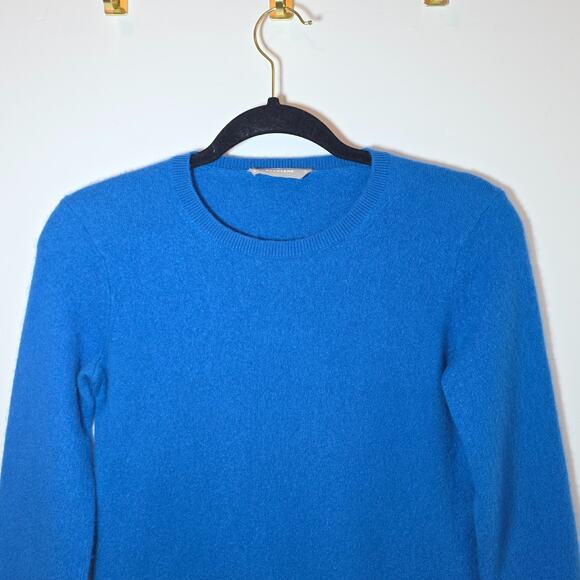 Everlane Cashmere Crewneck Sweater Size S Blue Knit Pullover Preppy Classic - Picture 2 of 8